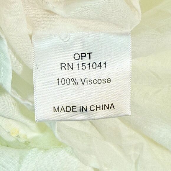 NWT Anthropologie OPT White & Yellow Floral Tie Waist Puff Sleeve Maxi Dress M - Picture 13 of 14